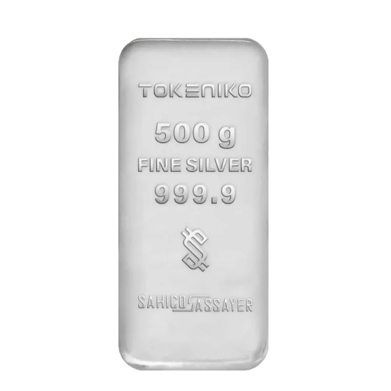 شمش نقره توکنیکو وزن 500گرمی عیار 999.9 سال 2025