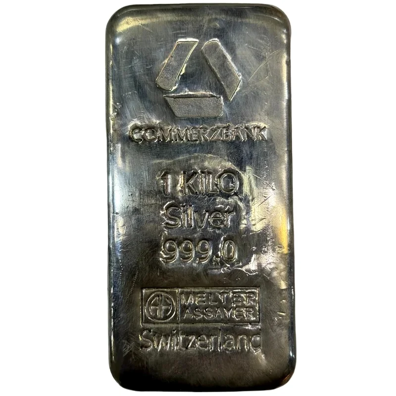 شمش نقره سوئیسی کامرشیال بانک وزن 1000گرمی عیار 999