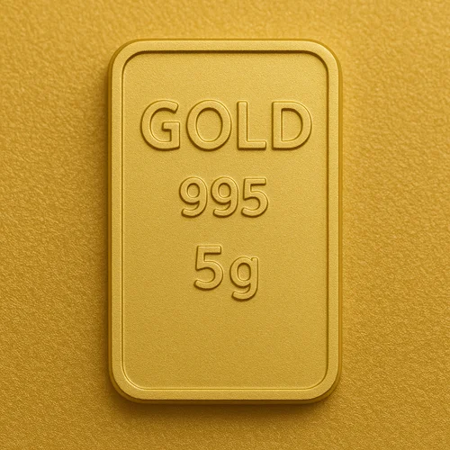 شمش طلا 24 وزن 5g عیار 995