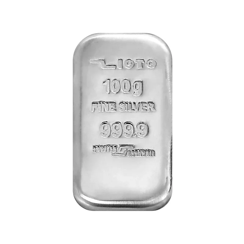 شمش نقره زیوتو 100 گرمی عیار 999.9 سال 2025