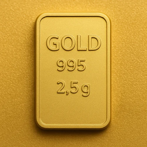 شمش طلا 24 وزن 2.5g عیار 995