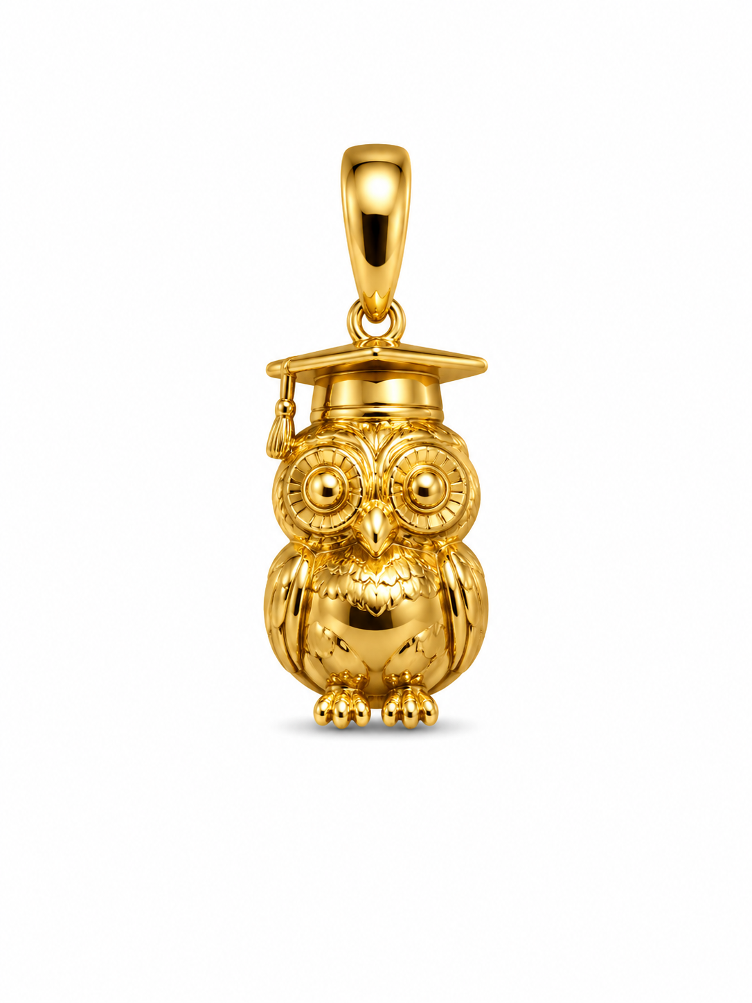پلاک طلا مینیمال 18 عیار (طرح جغد)